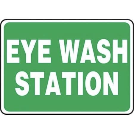 Accuform Eye Wash Station, Adhesive Poly, 14 in x 20 in, Adhesive MFSD411VS